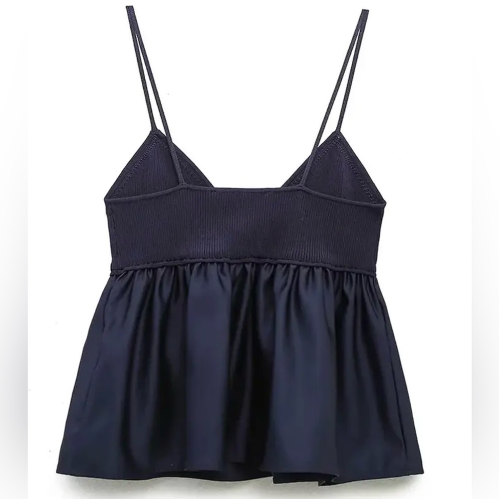 Unworn knit/satin top with tag